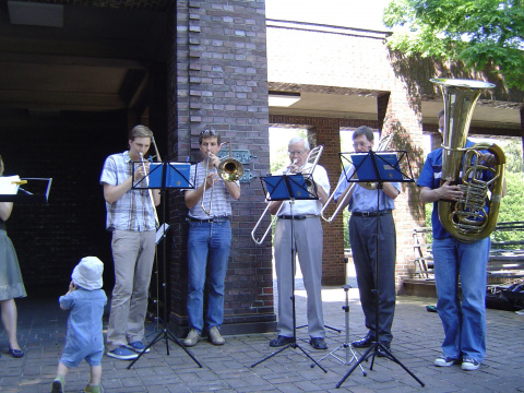 Johanna, Philipp, Gast vom PC Martinus, Erich, Martin und Philipp